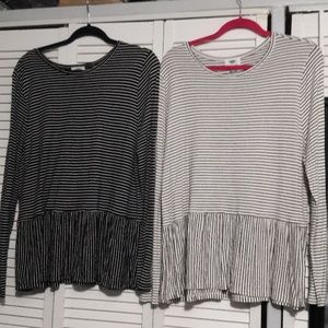 Old navy Stripe peplum shirt